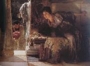 Alma-Tadema, Sir Lawrence Welcome Footsteps (mk23) oil